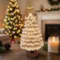 Cream Chenille Christmas Tree